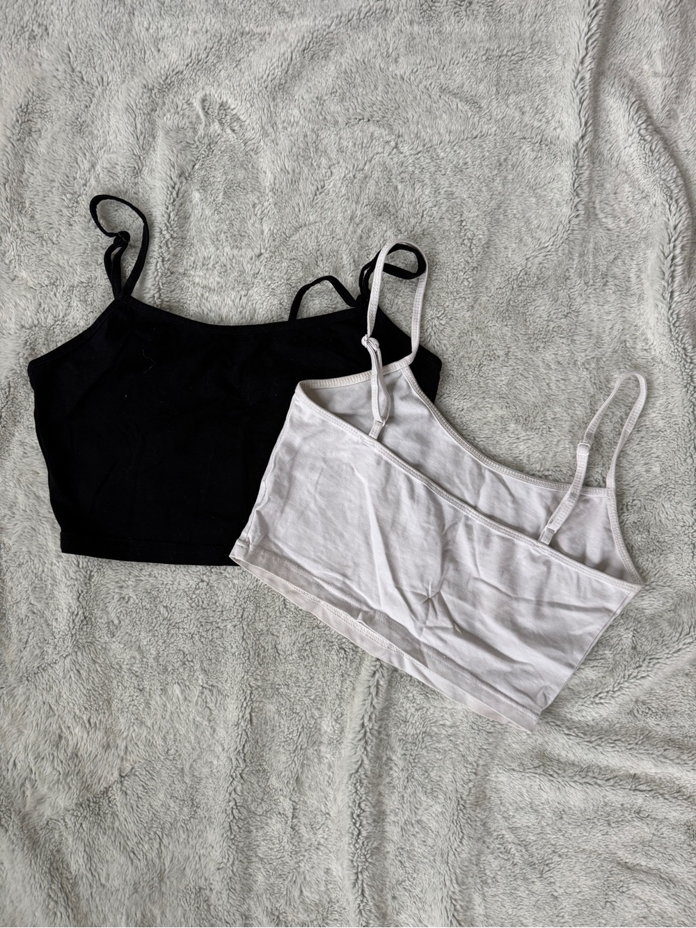 SHEIN Black & White Seamless Bralette Set